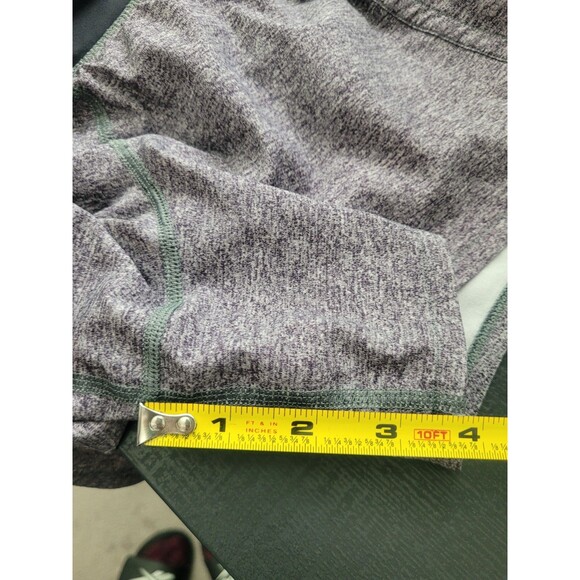 Lululemon Run Times Shorts 4" Gray Heather Lux Black Lined Size 4 Workout - Picture 7 of 8